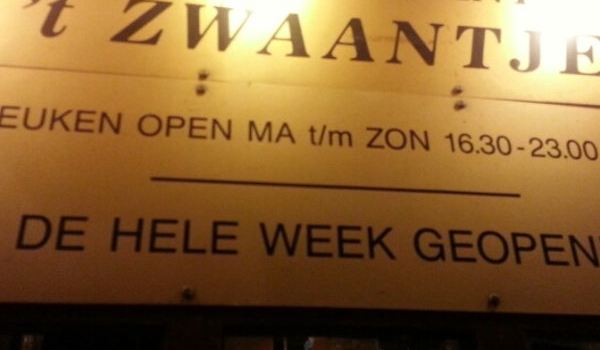 Restaurant \u0027t Zwaantje Reviews Food \u0026 Drinks in Noord